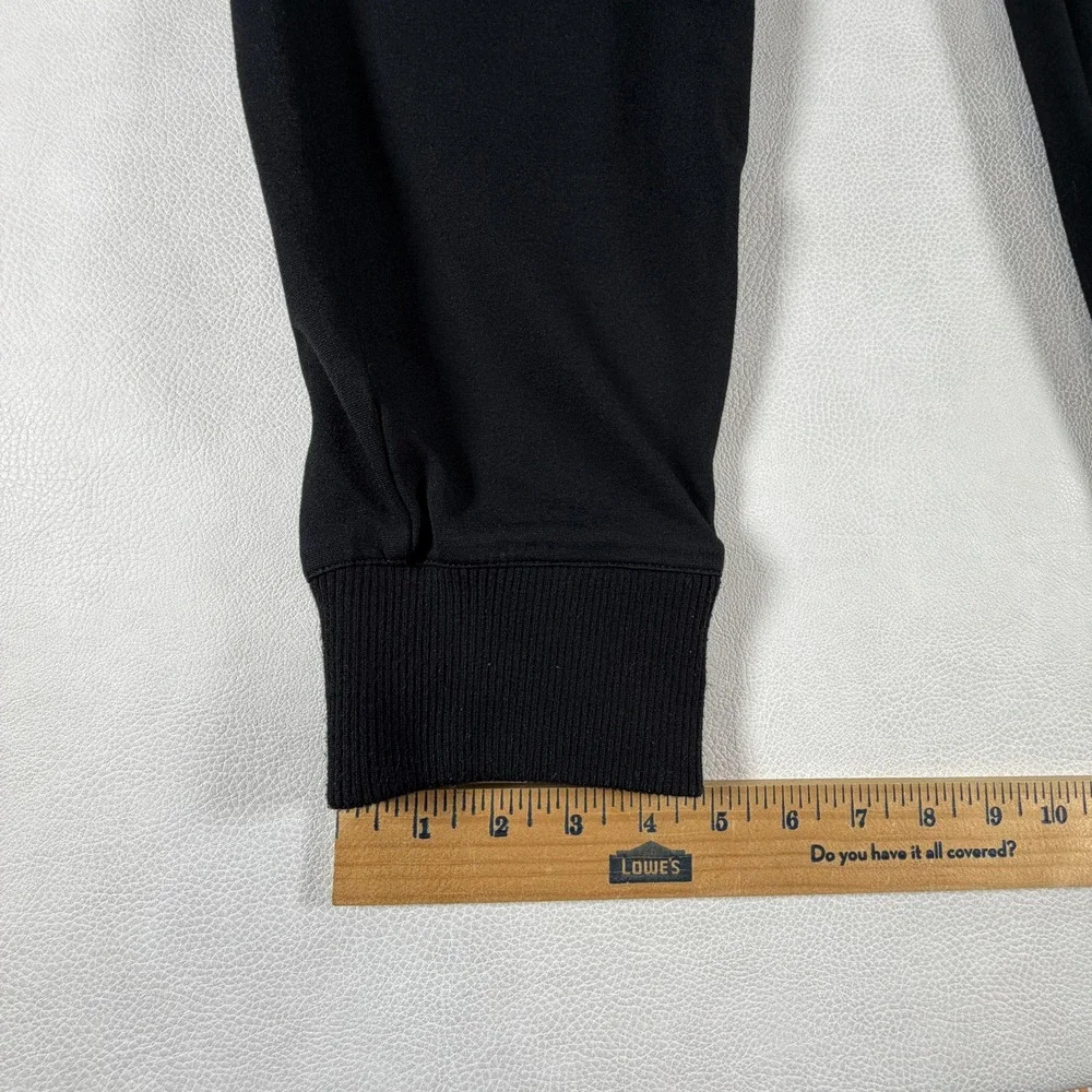 Paige Mens Black Jogger Pants Size 34 Rayon Blend Stretch Ribbed Cuff Trousers